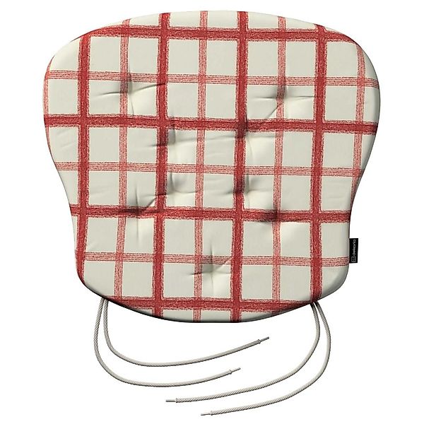 Stuhlkissen Peter mit Bindeschnur, rot-creme, 41x 38 x 3,5 cm, Avinon (131- günstig online kaufen