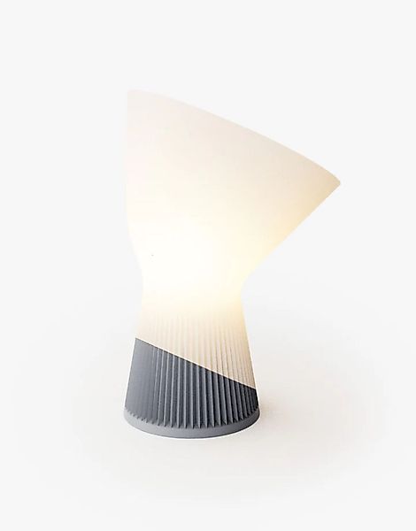 Tischleuchte Tete stone grey recycled materials H30cm D20cm günstig online kaufen