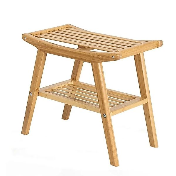 Costway Badhocker mit Fußhocker Bis 150 kg 52 x 29 x 44 cm günstig online kaufen