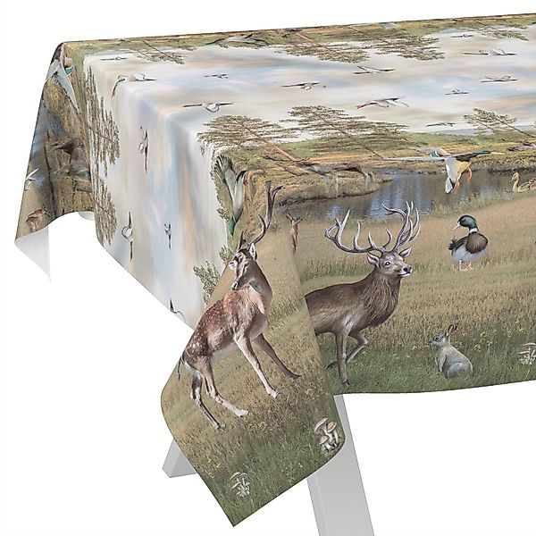 ANRO Tischdecke Wachstuch abwaschbar Jagt Tischwäsche günstig online kaufen