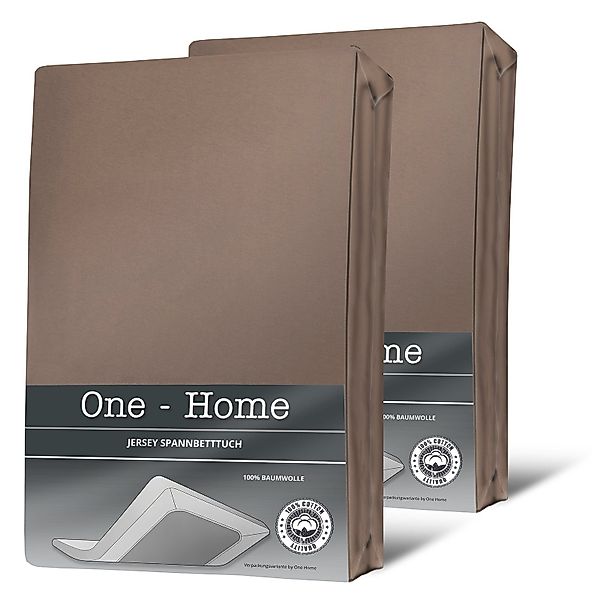 One Home Spannbettlaken Jersey, Jersey, Gummizug: rundum, (2 Stück), Double günstig online kaufen