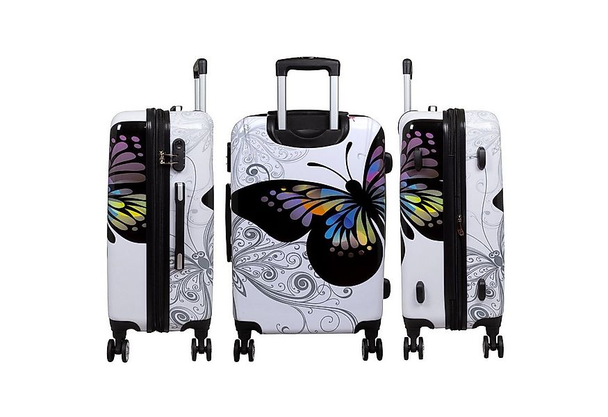 Trendyshop365 Hartschalen-Trolley Motivkoffer Schmetterling 3 Größen liefer günstig online kaufen