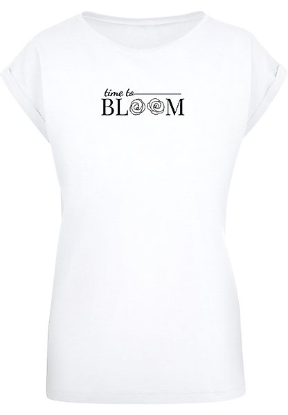 Merchcode T-Shirt "Merchcode Damen Ladies Time to bloom - Extended Shoulder günstig online kaufen