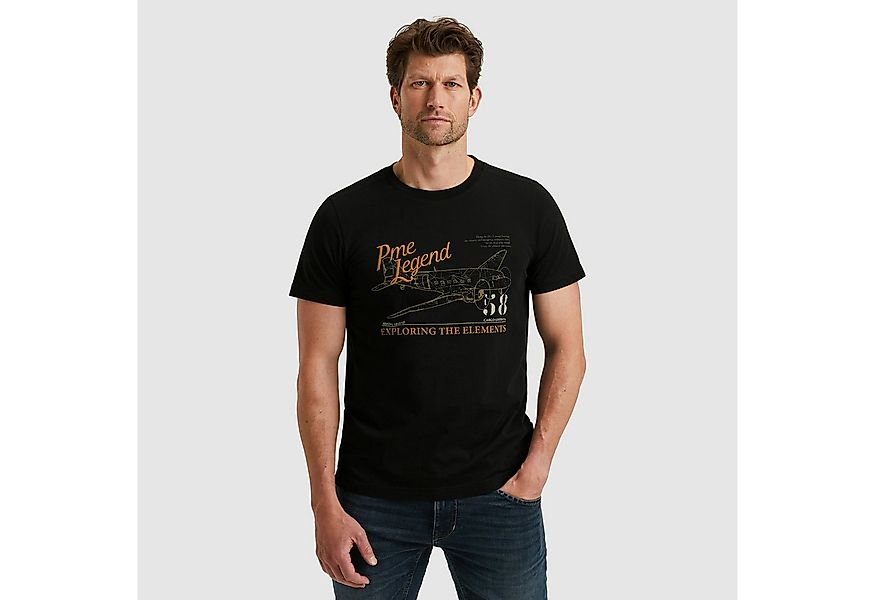 PME LEGEND T-Shirt mit Logo-Stickerei und Print günstig online kaufen