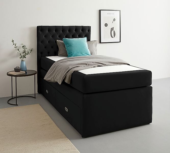 Home affaire Bett "Boxbett Alvi mit Schubladen, Taschen-Federkernmatratze" günstig online kaufen