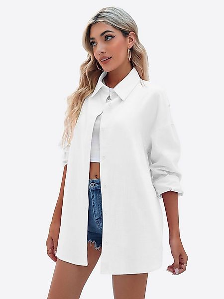 Imily Bela Blusenshirt Damen Übergroße Lässige Langarmbluse Oberteile (Pack günstig online kaufen