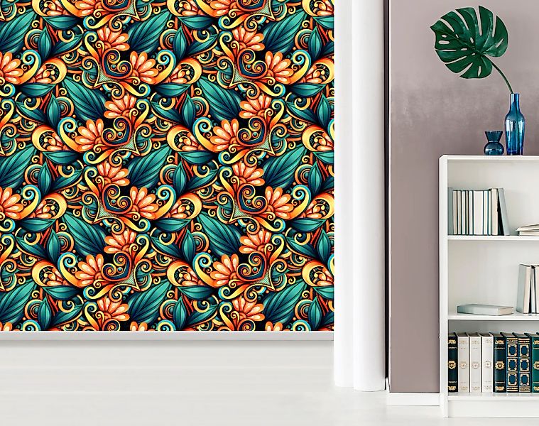 queence Vinyltapete »Liesbeth«, bedruckt-Motiv-botanisch-floral-gemustert-n günstig online kaufen