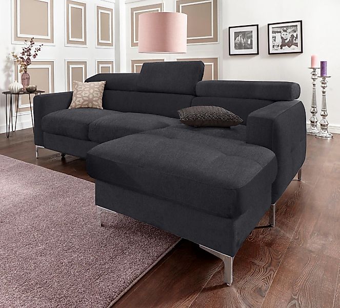 COTTA Ecksofa "Sammy L-Form" mit Kopfteilverstellung, wahlweise mit Bettfun günstig online kaufen