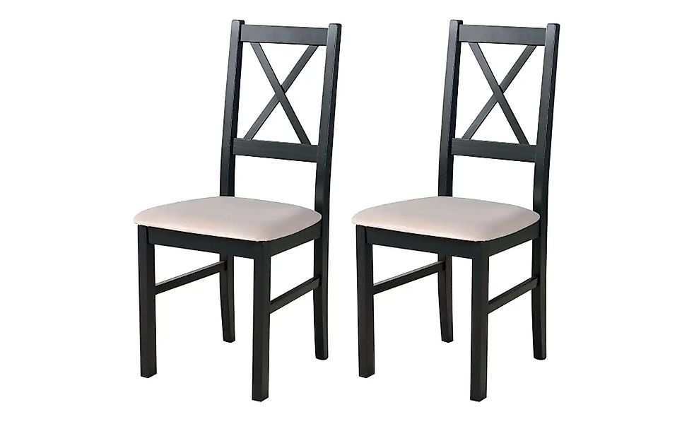 Esszimmerstuhl 2er-Set   ¦ schwarz ¦ Maße (cm): B: 43 H: 94 Stühle > Küchen günstig online kaufen