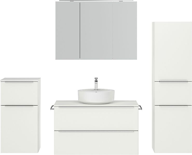 nobilia Badmöbel-Set "Alvene" vormontiert, mit Soft-Close, 4 Stk. tlg. günstig online kaufen