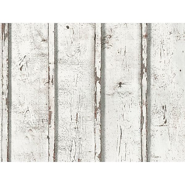 A.S. Création Tapete Holzoptik Weiß Creme-Beige und Grau 53 cm x 10,05 m AS günstig online kaufen