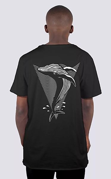Whale, Männer Skate T-shirt Aus Bio-baumwoll, Back Wal Print günstig online kaufen