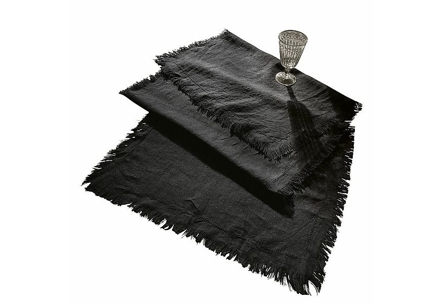 Mirabeau Tischläufer Tischläufer Pibrac schwarz günstig online kaufen