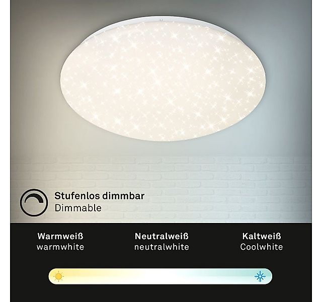 Briloner Leuchten LED Deckenleuchte 3367-216, Dimmfunktion, LED fest integr günstig online kaufen