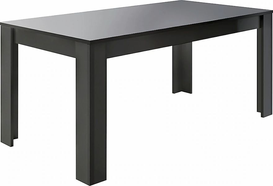 INOSIGN Esstisch "Dama 137x90x79 cm (BxTxH), Esszimmertisch Anthrazit Hochg günstig online kaufen