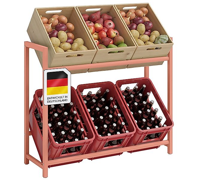 STEELSØN Flaschenregal Macondo aus Metall, Getränkekistenregal terrakotta, günstig online kaufen