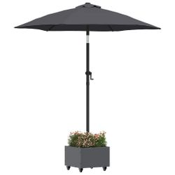 vidaXL Schirmhalter Parasol Untergrund mit Blumenkübel günstig online kaufen