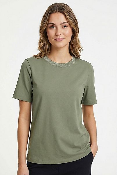 pieces Kurzarmshirt PCRIA SS LUREX NECK TEE JRS NOOS BC mit Glitzerdetail günstig online kaufen