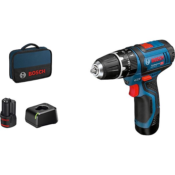 Bosch Professional Akku-Schlagbohrschrauber GSB 12 V-15 inkl. 2 Akkus, Soft günstig online kaufen