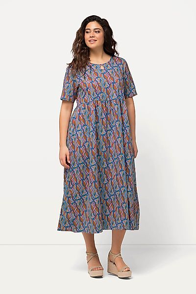 Ulla Popken Maxikleid Jersey-Maxikleid A-Linie Rundhals günstig online kaufen