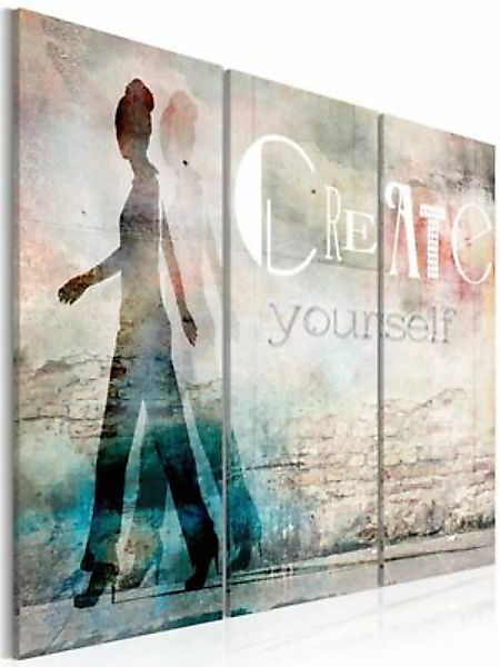 artgeist Wandbild Create yourself - triptych mehrfarbig Gr. 60 x 40 günstig online kaufen
