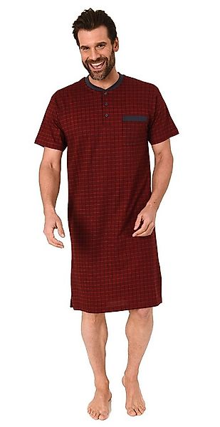 Normann Pyjama Normann Herren kurzarm Nachthemd in eleganter Optik günstig online kaufen