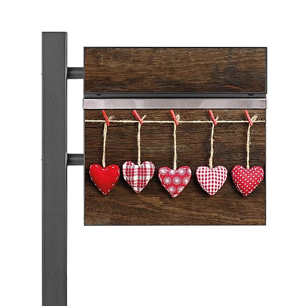 Banjado Standbriefkasten Anthrazit 45x120x16.5cm Groß Inkl. Montagematerial günstig online kaufen