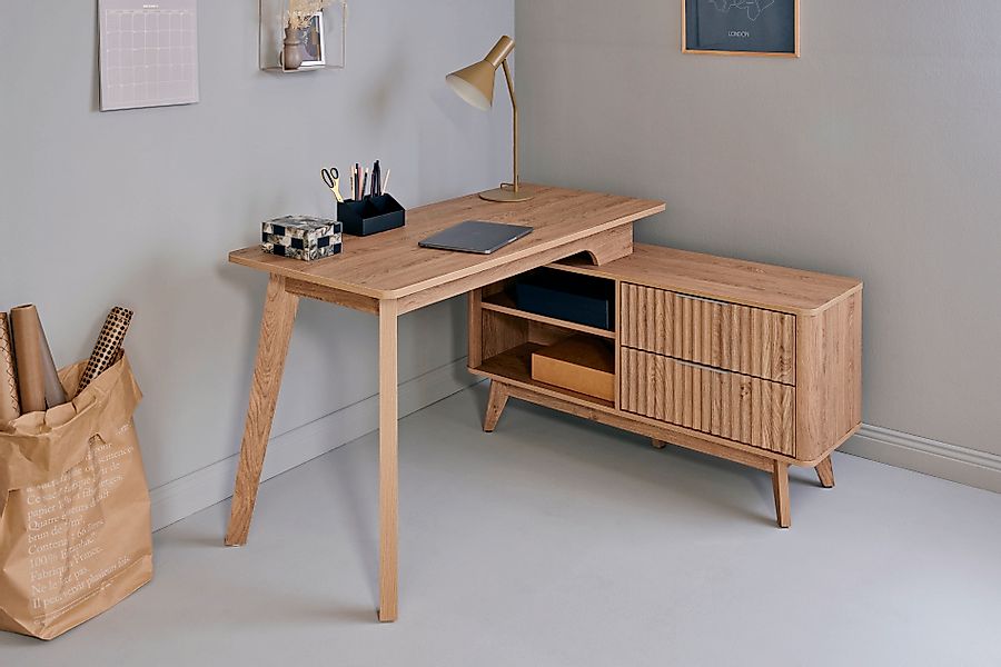 Jahnke Eckschreibtisch »WAVE C 150 E« 1 Stk. tlg. Eckschreibtisch, Fronten günstig online kaufen