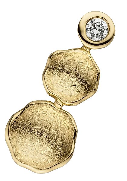 JOBO Kettenanhänger "Anhänger eismatt", 585 Gold mit Diamant günstig online kaufen