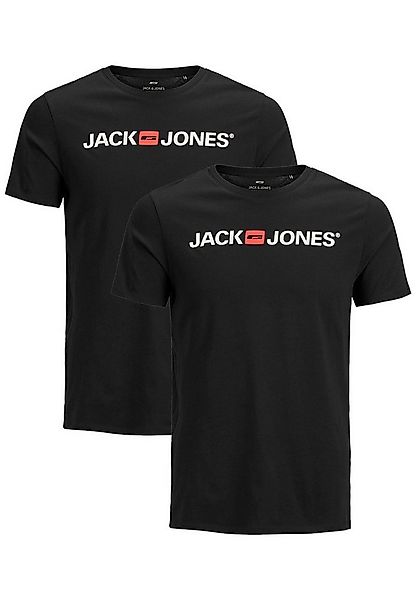 Jack & Jones T-Shirt JJECORP LOGO Print Kurzarm 2-er Stück Pack (2-tlg) NOO günstig online kaufen