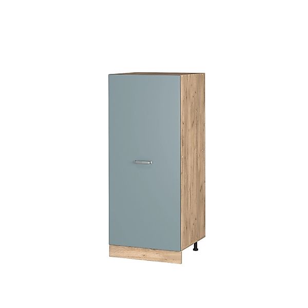 Vicco Herdumbauschrank R-Line Küchenkommode Blau-Grau/Goldkraft Eiche 60 cm günstig online kaufen