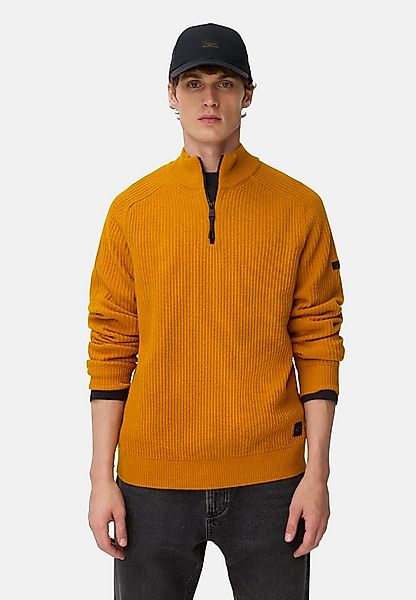 camel active Troyer aus reiner Lammwolle Langarm (1-tlg) Markenlogo günstig online kaufen