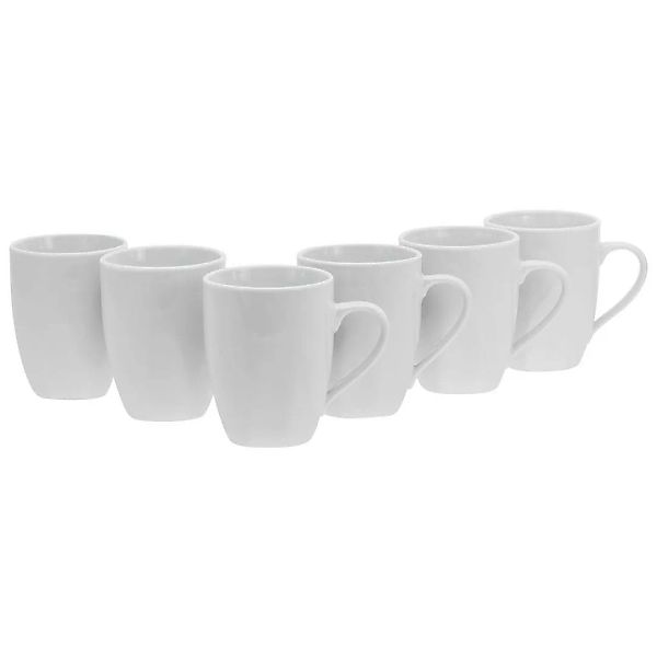 CreaTable Kaffeetassenset Square weiß Porzellan 6 tlg. günstig online kaufen