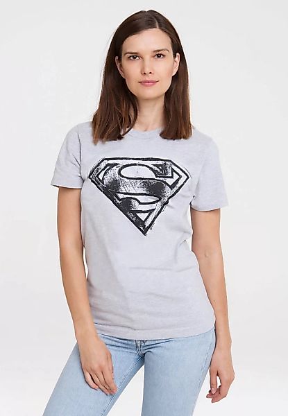 LOGOSHIRT T-Shirt "Superman Scribble Logo", mit trendigem Superhelden-Print günstig online kaufen