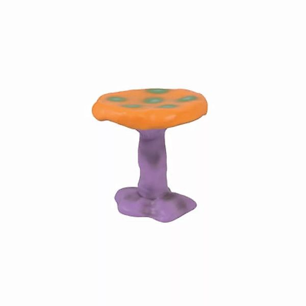 Hocker Amanita plastikmaterial orange bunt violett / Glasfaser - Ø 44 x H 4 günstig online kaufen