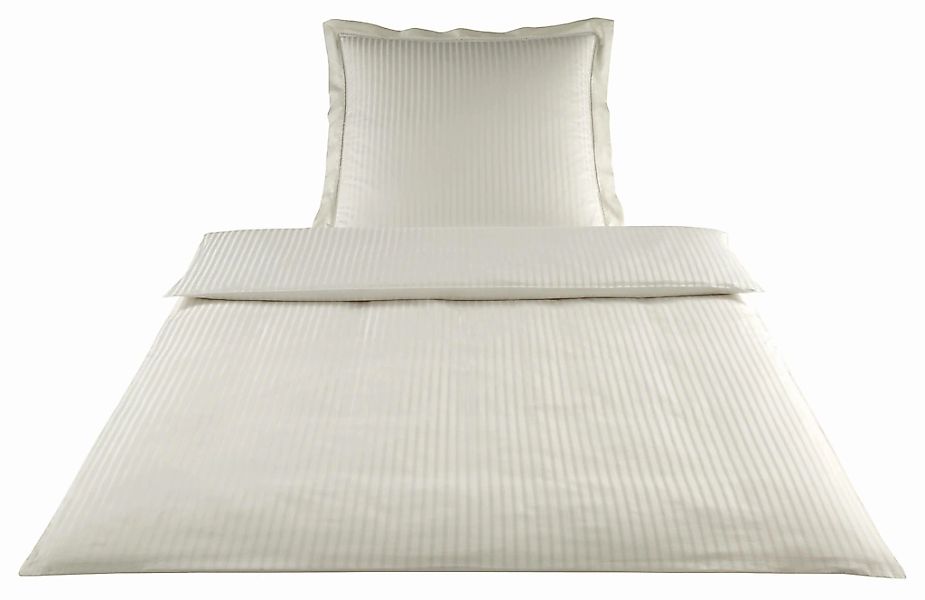 Elegante Bettwäsche "White House" 2 Stk. tlg. mit unifarbenen Streifen günstig online kaufen
