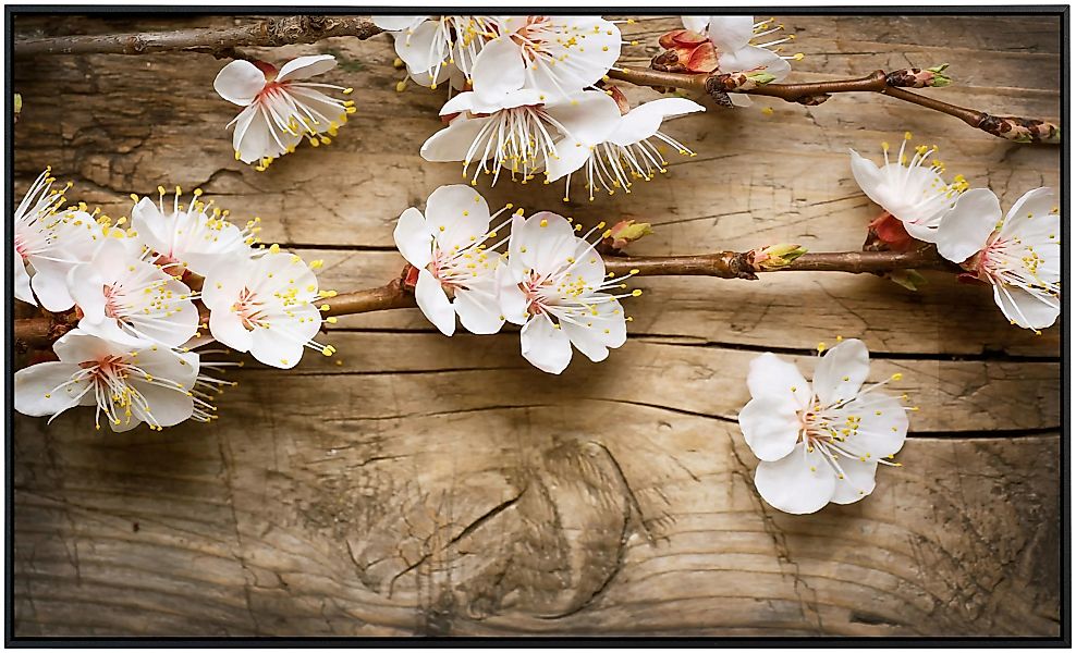 Papermoon Infrarotheizung »Blumen auf Holz«, sehr angenehme Strahlungswärme günstig online kaufen