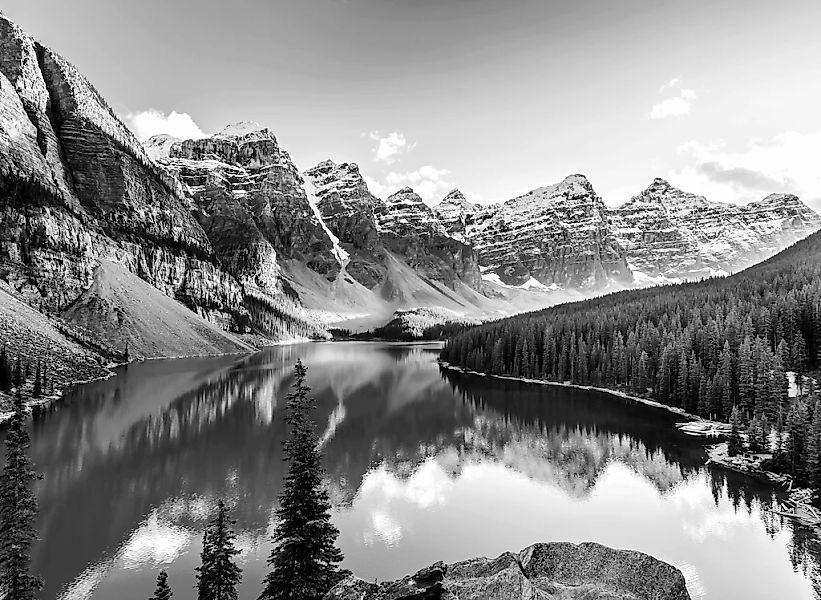 Papermoon Fototapete »Landschaft Schwarz & Weiß« günstig online kaufen