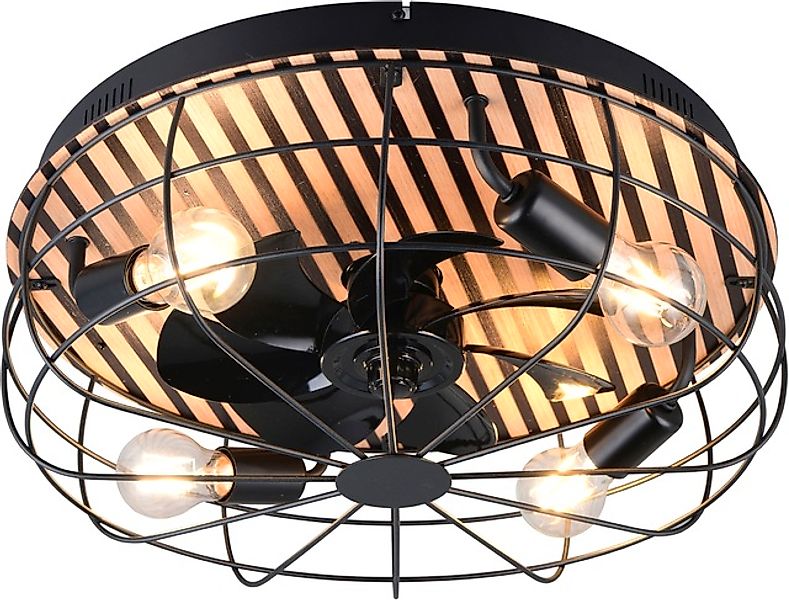 Leonique Deckenleuchte »Nilux mit Ventilator, Deckenventilator mit Licht ex günstig online kaufen