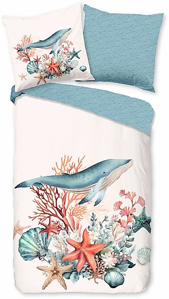 good morning Wendebettwäsche "Ocean" 3 Stk. 100% Baumwolle, Reißverschluss, günstig online kaufen