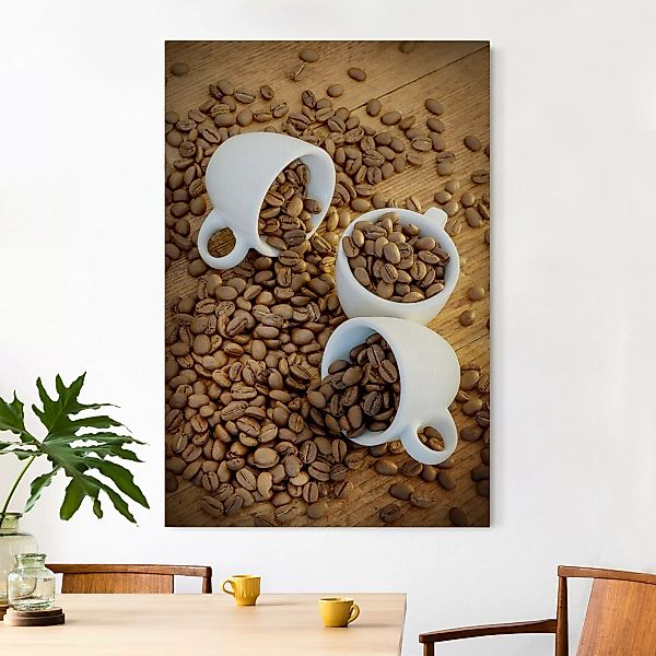 Akustikbild 3 Espressotassen mit Kaffeebohnen I günstig online kaufen