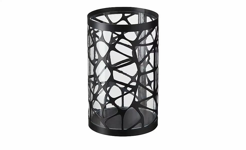 HOME STORY Windlicht mit Glaseinsatz   ¦ schwarz ¦ Eisen,Glas ¦ Maße (cm): günstig online kaufen