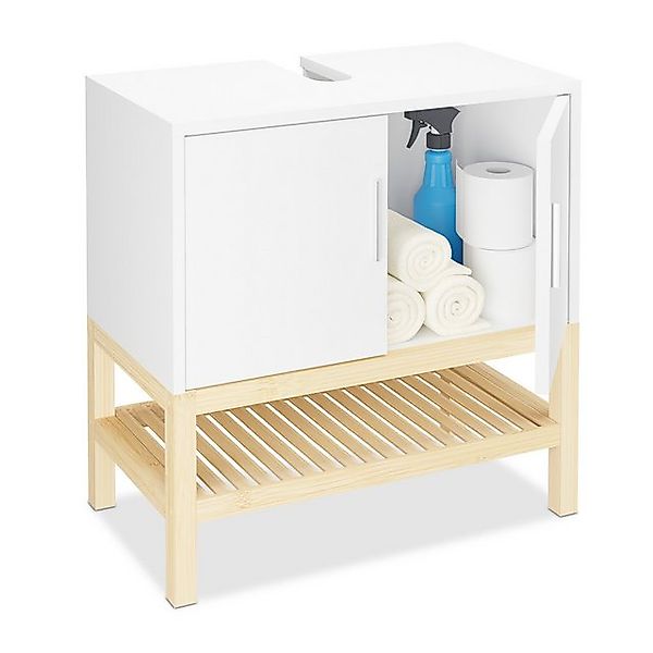 relaxdays Waschbeckenunterschrank Waschbeckenunterschrank mit Ablage günstig online kaufen