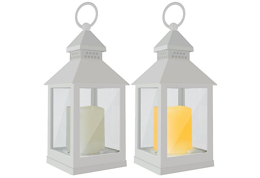 EAXUS LED Laterne Windlicht mit realistischem Flammeneffekt, LED fest integ günstig online kaufen