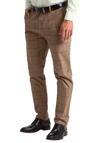 BlauerHafen Chinohose Herren Formaler Check Hose günstig online kaufen