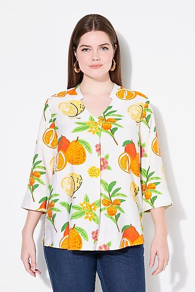 Ulla Popken Longbluse Tunika Früchte Stehkragen günstig online kaufen