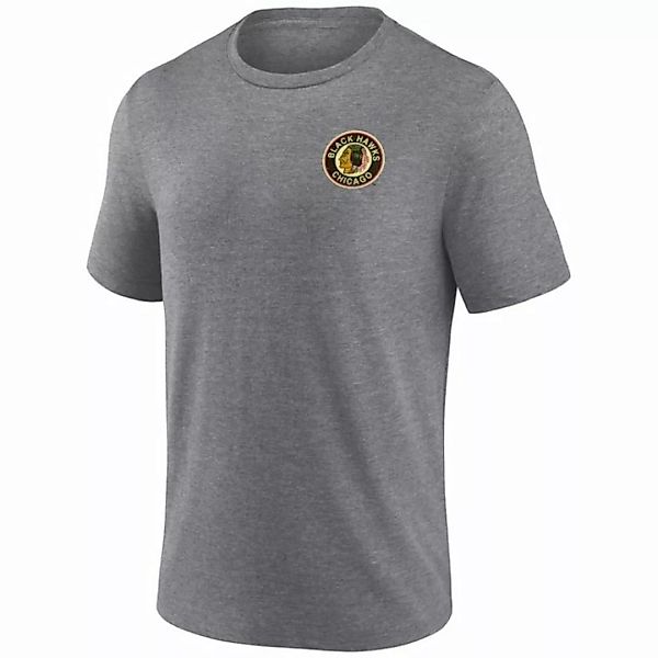 Fanatics Print-Shirt Chicago Blackhawks TriBlend Backprint heather gre günstig online kaufen