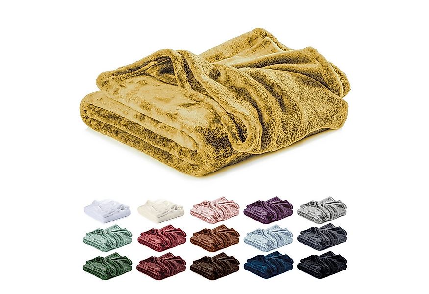 Wohndecke Kuscheldecke, Fleecedecke, Wolldecke flauschig und weich, Lavea, günstig online kaufen