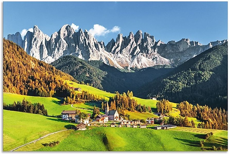 Artland Wandbild »Alpen Berge Santa Maddalena« Berge & Alpenbilder 1 Stk. t günstig online kaufen