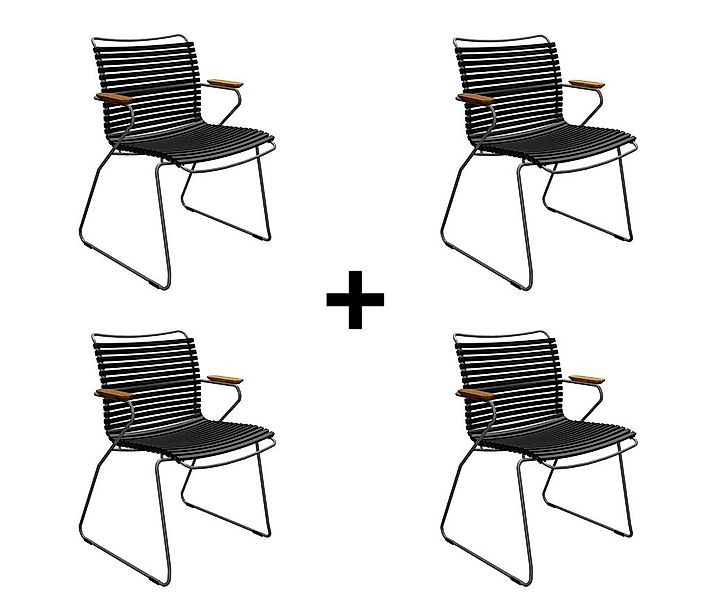 Click Set Stühle 4tlg. schwarz günstig online kaufen